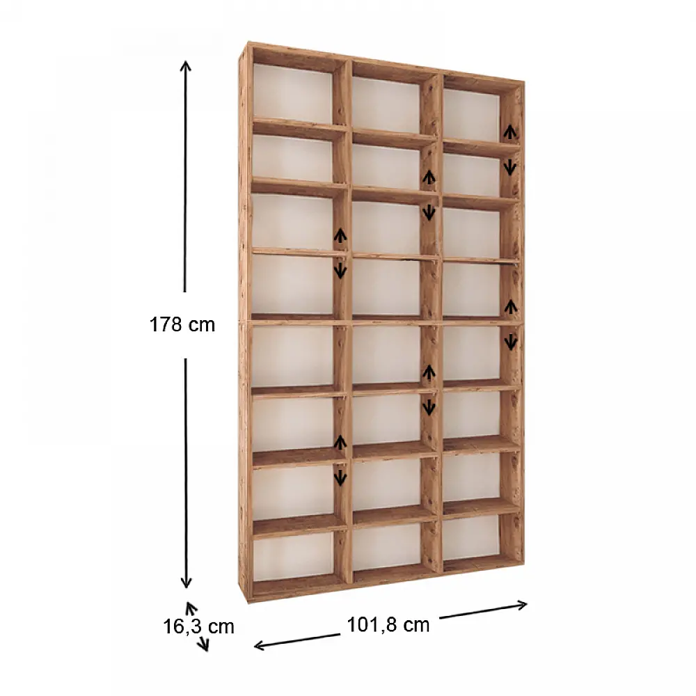 Βιβλιοθήκη μελαμίνης Fyodor Megapap χρώμα pine oak 102x16x178εκ. Βιβλιοθήκη μελαμίνης Fyodor Megapap χρώμα pine oak 102x16x178εκ.