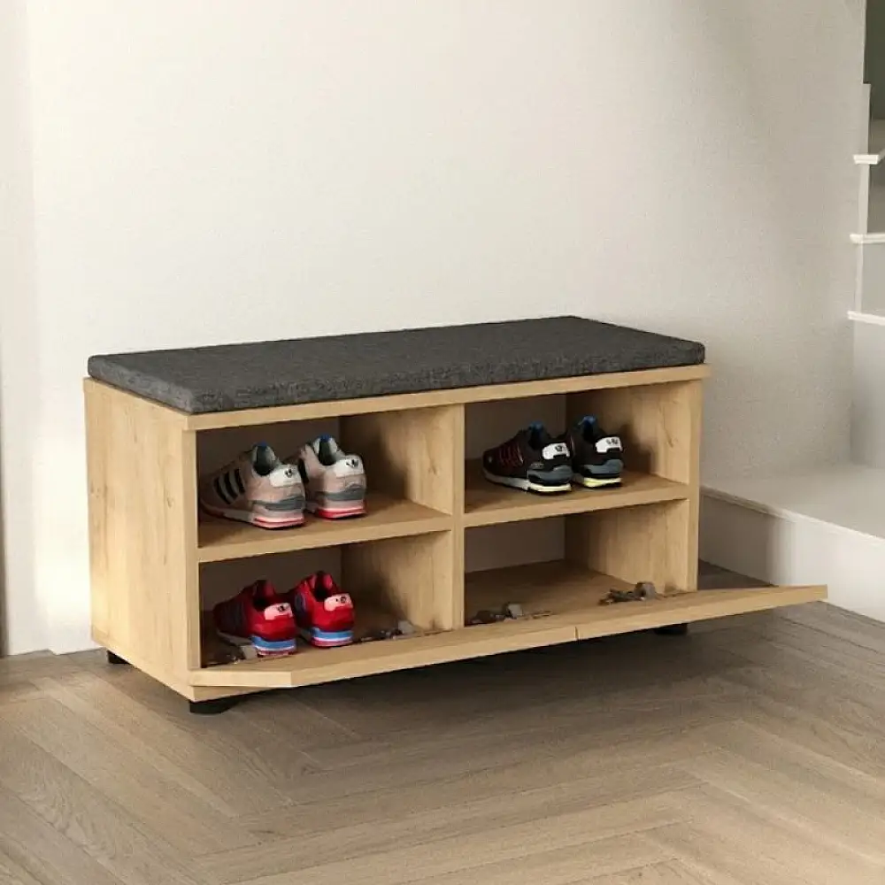 Παπουτσοθήκη Twain Megapap 8 ζευγών χρώμα sapphire oak 80x35x42εκ. | GP041-0050,4