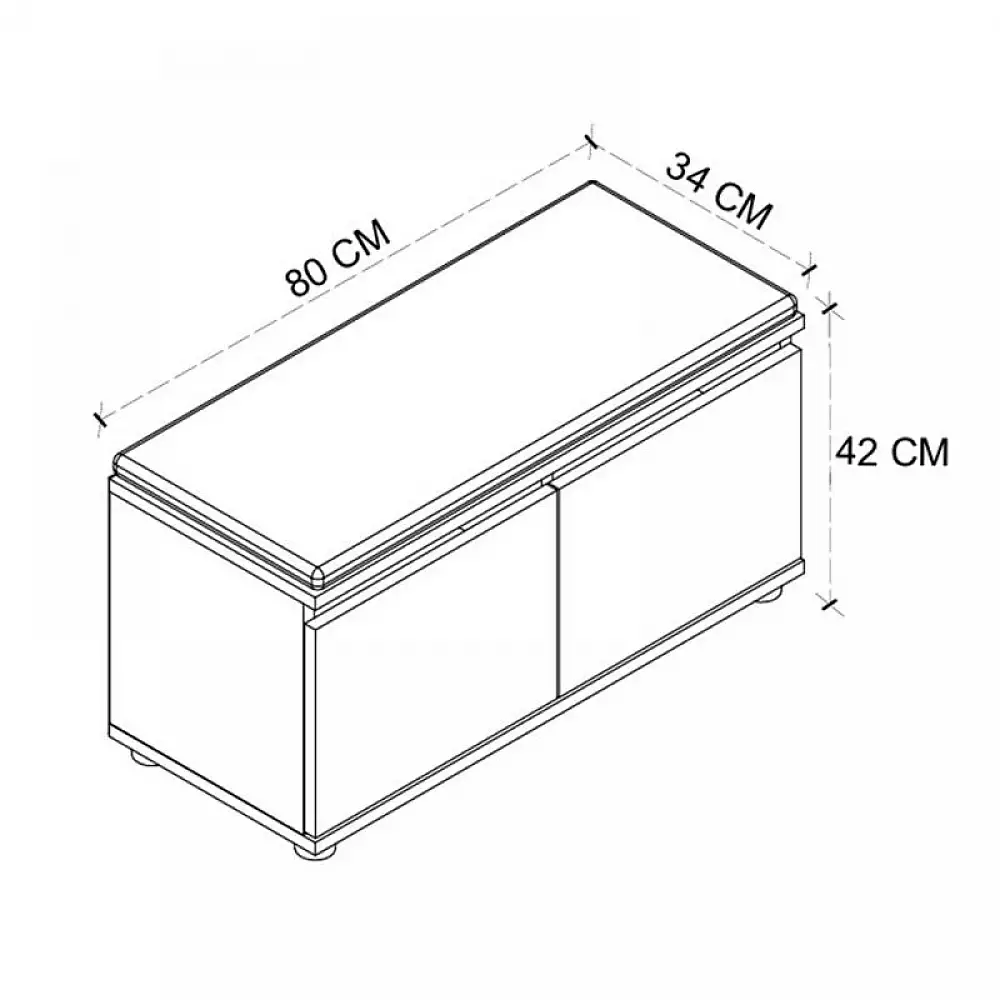 Παπουτσοθήκη Twain Megapap 8 ζευγών χρώμα sapphire oak 80x35x42εκ. | GP041-0050,4
