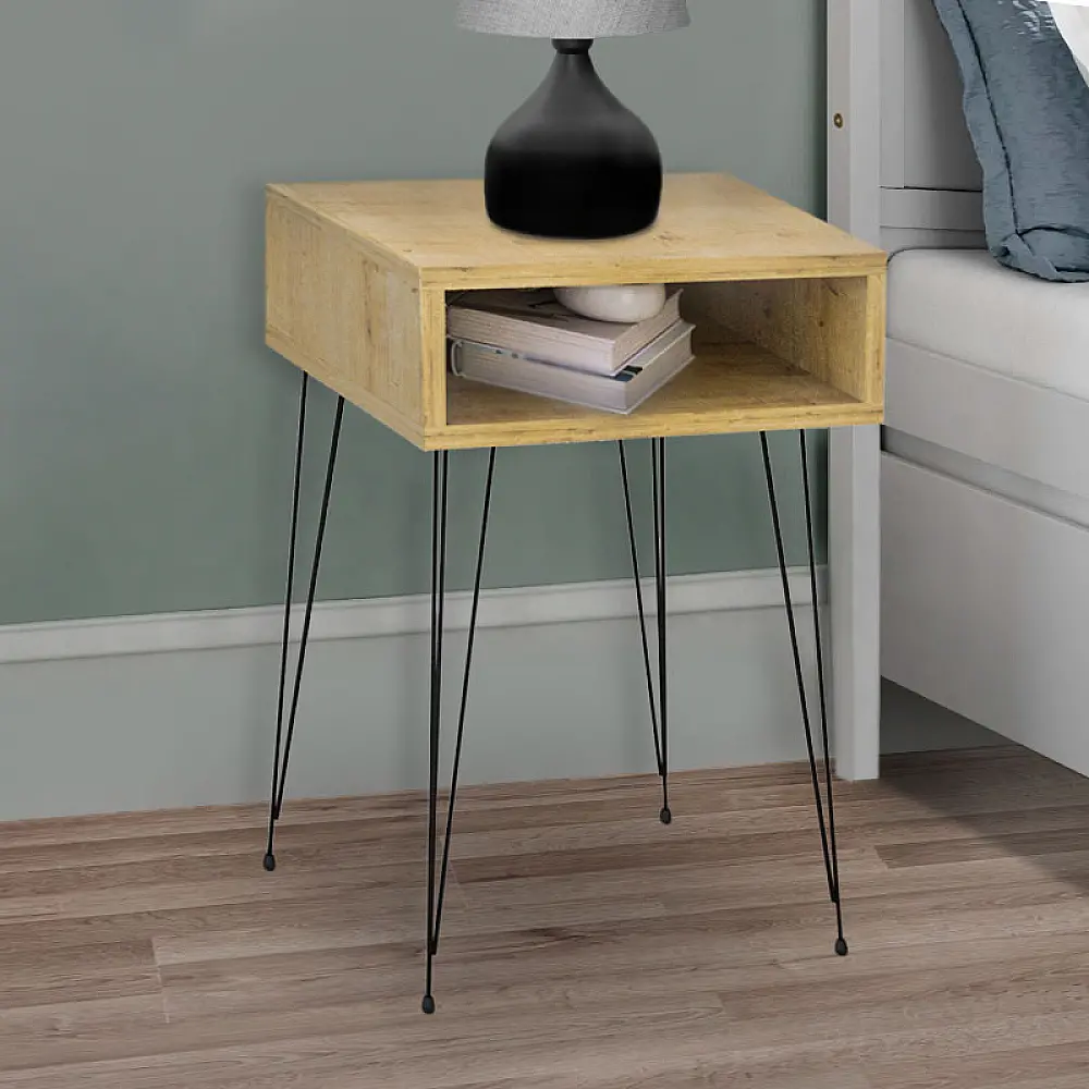 Κομοδίνο μελαμίνης Scott Megapap χρώμα sapphire oak 40x30x60εκ. Κομοδίνο μελαμίνης Scott Megapap χρώμα sapphire oak 40x30x60εκ.