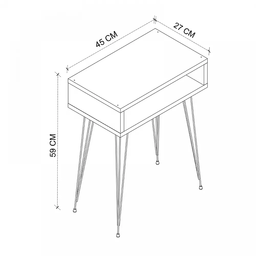Κομοδίνο μελαμίνης Scott Megapap χρώμα sapphire oak 40x30x60εκ. Κομοδίνο μελαμίνης Scott Megapap χρώμα sapphire oak 40x30x60εκ.