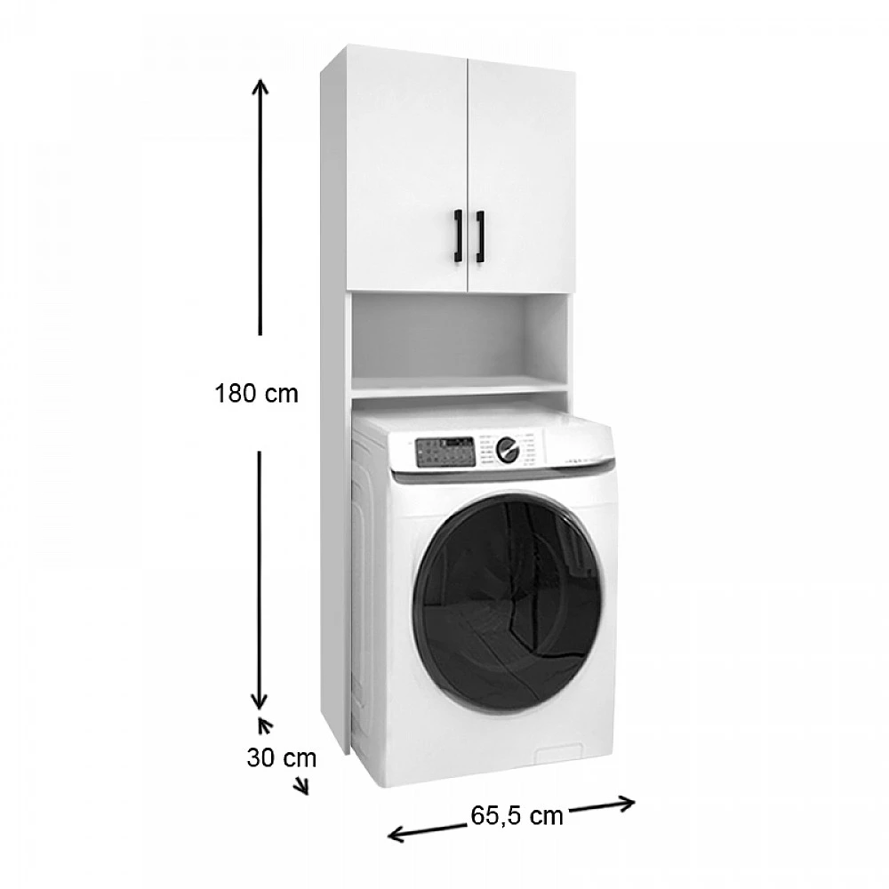 Έπιπλο πλυντηρίου Holton Megapap χρώμα λευκό 65,5x30x180εκ. Έπιπλο πλυντηρίου Holton Megapap χρώμα λευκό 65,5x30x180εκ.