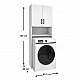 Έπιπλο πλυντηρίου Holton Megapap χρώμα λευκό 65,5x30x180εκ. Έπιπλο πλυντηρίου Holton Megapap χρώμα λευκό 65,5x30x180εκ.