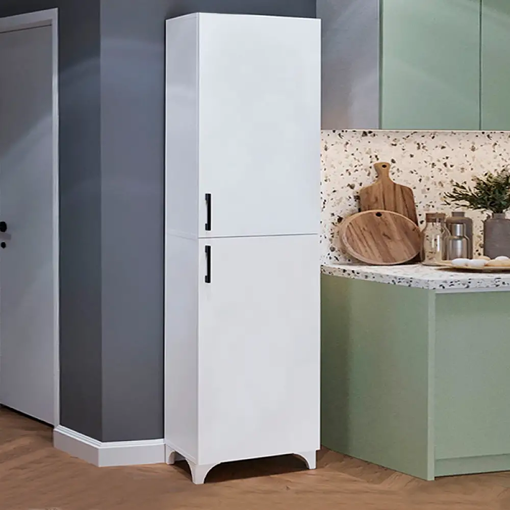 Ντουλάπι κουζίνας/μπάνιου Charlie Megapap χρώμα λευκό 49x31,8x173,9εκ. | GP041-0069,1