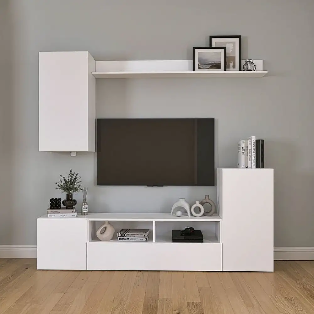 Σύνθεση τηλεόρασης Rodos Megapap χρώμα λευκό 210,2x36x90,4εκ. | GP041-0081,1