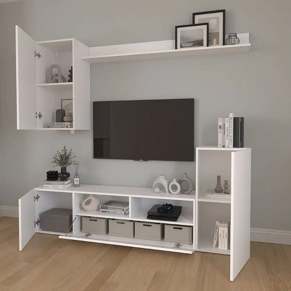 Σύνθεση τηλεόρασης Rodos Megapap χρώμα λευκό 210,2x36x90,4εκ. | GP041-0081,1