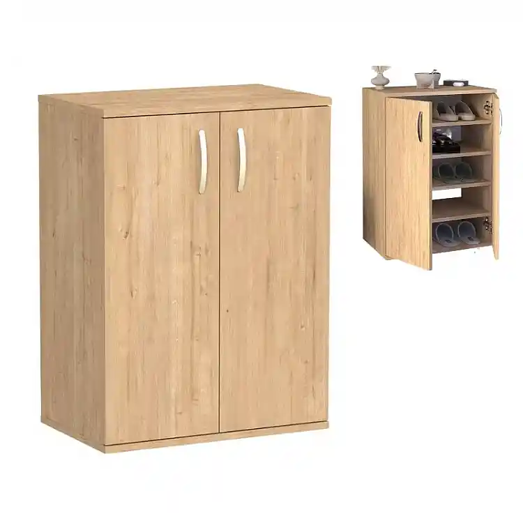 Παπουτσοθήκη - Ντουλάπι Manolo Megapap χρώμα sapphire oak 60x38x81,4εκ. | GP041-0084,3