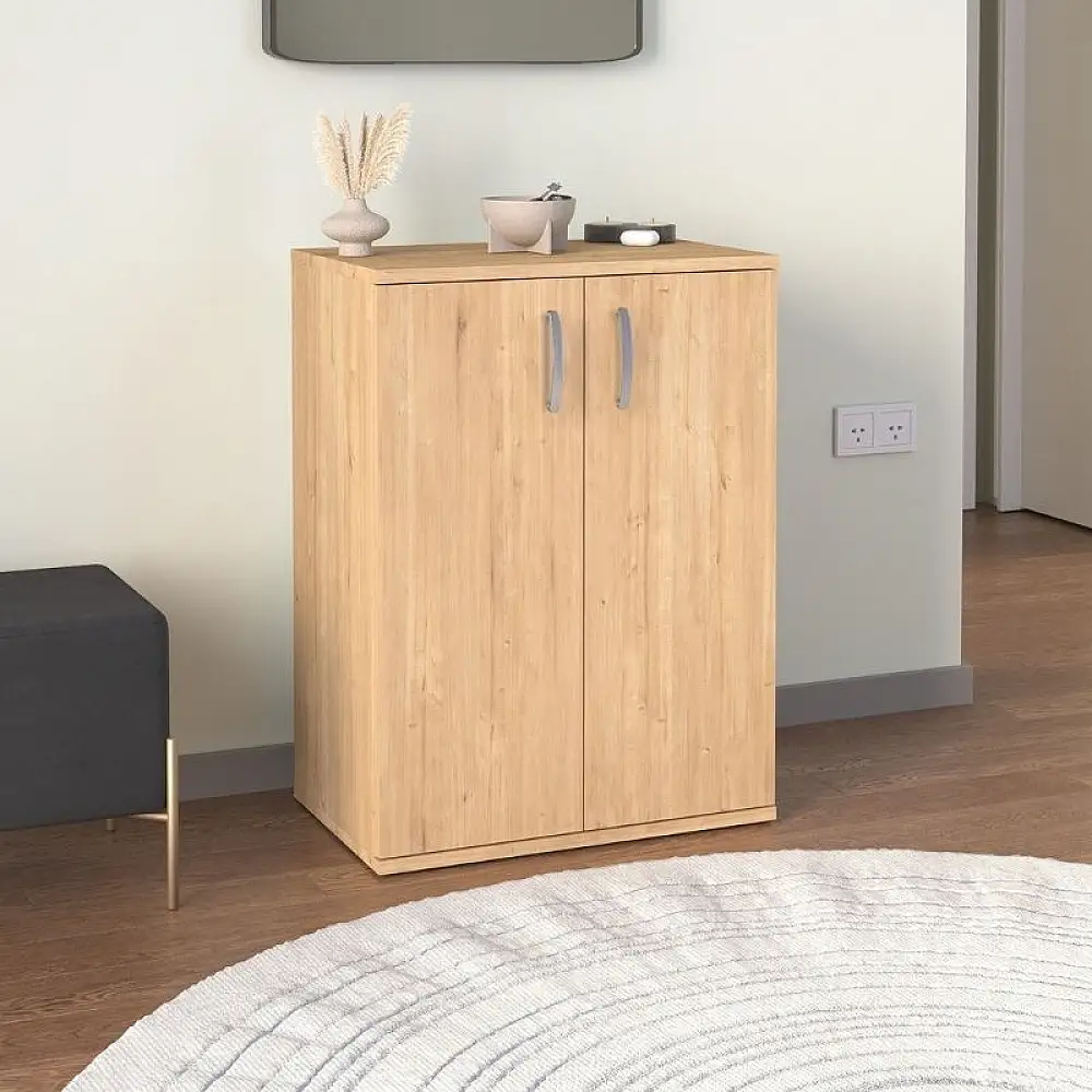 Παπουτσοθήκη - Ντουλάπι Manolo Megapap χρώμα sapphire oak 60x38x81,4εκ. | GP041-0084,3