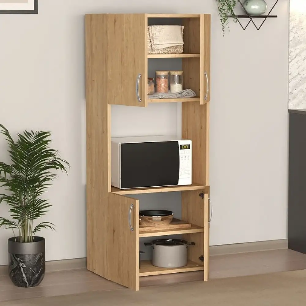 Ντουλάπα κουζίνας Armado Megapap χρώμα sapphire oak 60x32x140εκ. | GP041-0086,3