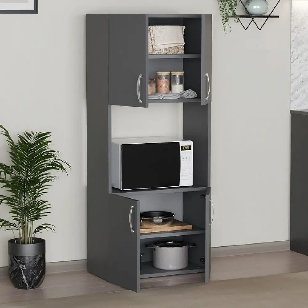 Ντουλάπα κουζίνας Armado Megapap χρώμα ανθρακί 60x32x140εκ. | GP041-0086,4