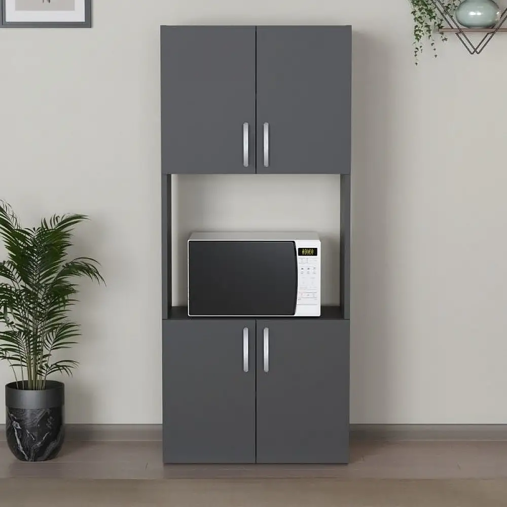 Ντουλάπα κουζίνας Armado Megapap χρώμα ανθρακί 60x32x140εκ. | GP041-0086,4