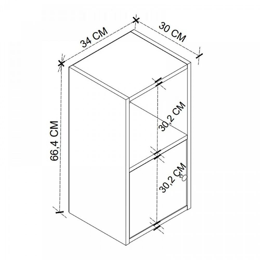 Κομοδίνο Vito Megapap χρώμα λευκό 34x30x66,4εκ. Κομοδίνο Vito Megapap χρώμα λευκό 34x30x66,4εκ.