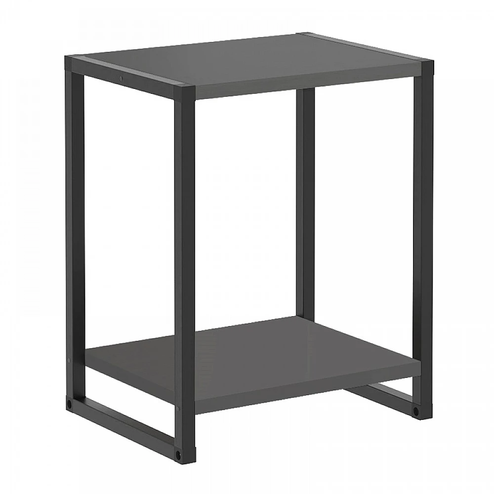 Κομοδίνο Gina Megapap χρώμα ανθρακί - μαύρο 39x30x48εκ. Κομοδίνο Gina Megapap χρώμα ανθρακί - μαύρο 39x30x48εκ.