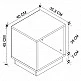 Κομοδίνο Gino Megapap χρώμα λευκό 40x35,3x45εκ. Κομοδίνο Gino Megapap χρώμα λευκό 40x35,3x45εκ.