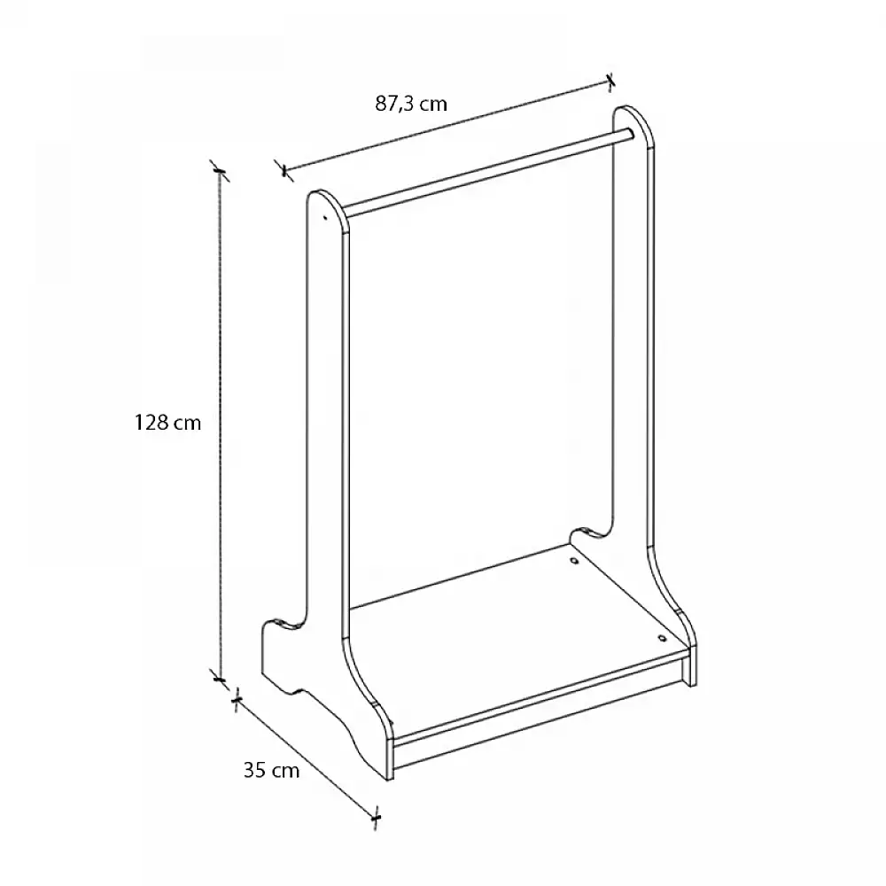 Έπιπλο εισόδου Belgum Megapap χρώμα λευκό 87,3x35x128εκ. | GP041-0100,2