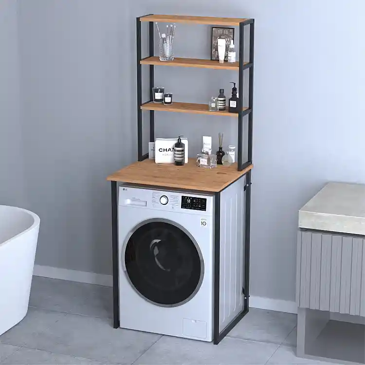 Έπιπλο πλυντηρίου Bobby Megapap χρώμα pine oak 67x60x178εκ. | GP041-0105,1