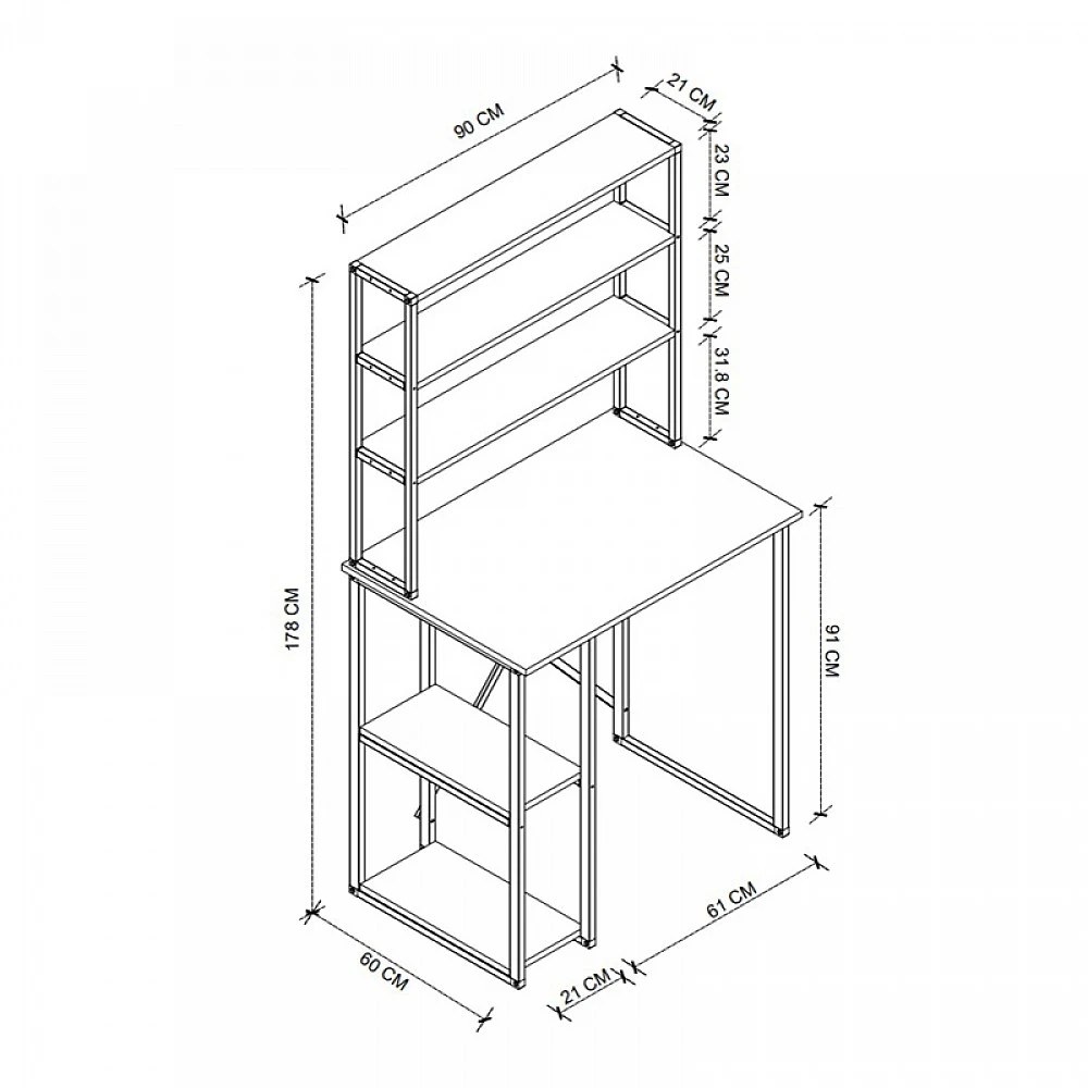Έπιπλο πλυντηρίου Berkus Megapap χρώμα pine oak 90x60x178εκ.