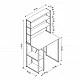 Έπιπλο πλυντηρίου Berkus Megapap χρώμα pine oak 90x60x178εκ.
