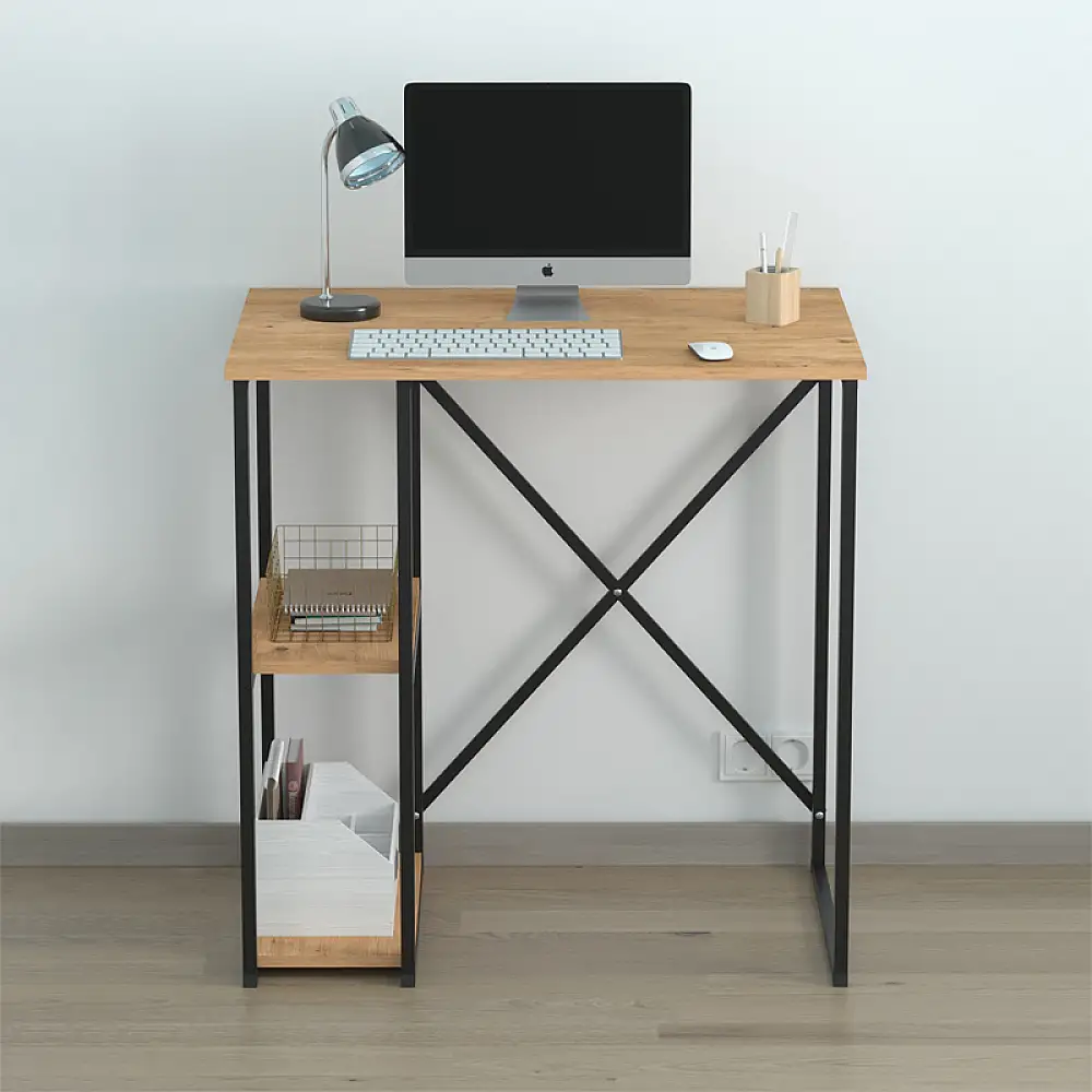 Γραφείο εργασίας Verno Megapap χρώμα pine oak 90x59,8x92,8εκ. | GP041-0108,1