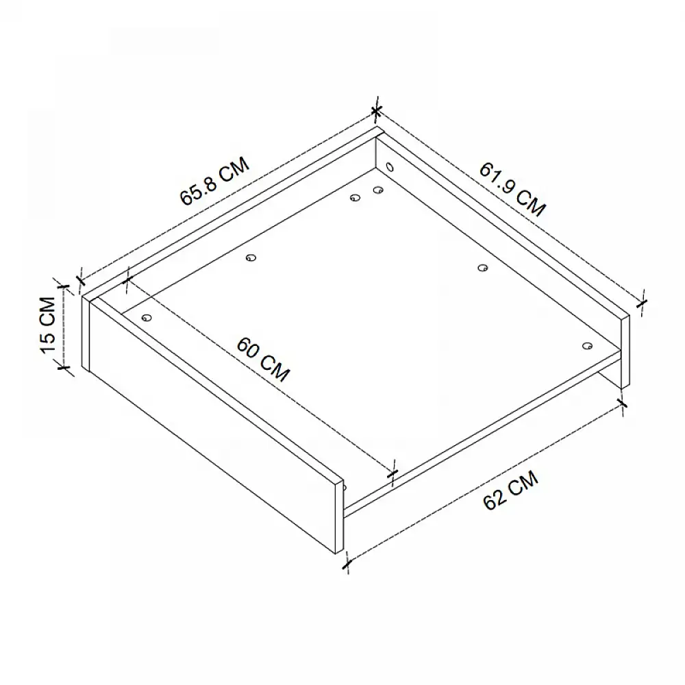 Βάση στήριξης πλυντηρίου - στεγνωτηρίου Sunta Megapap χρώμα λευκό 65,8x61,9x15εκ. | GP041-0109,1