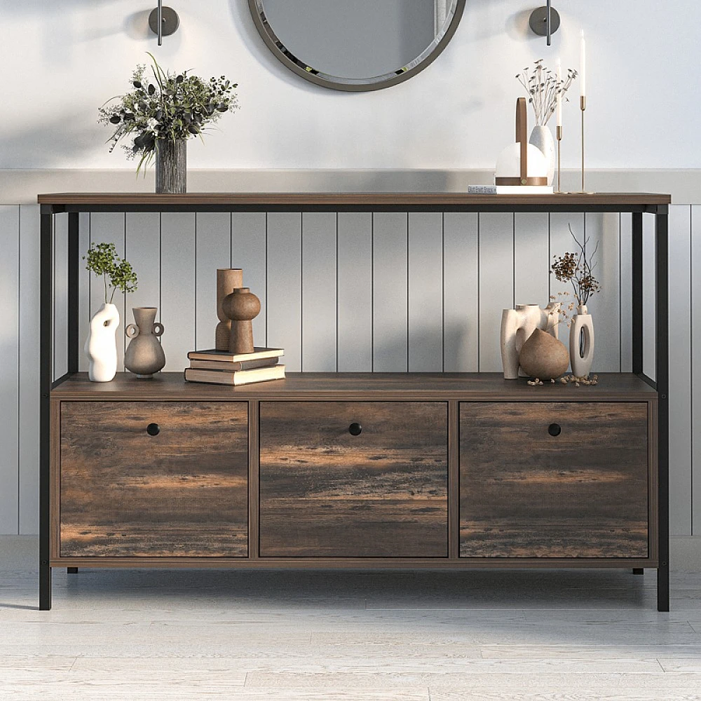Μπουφές Mars Megapap χρώμα rustic καρυδί 122x36x80,1εκ. Μπουφές Mars Megapap χρώμα rustic καρυδί 122x36x80,1εκ.