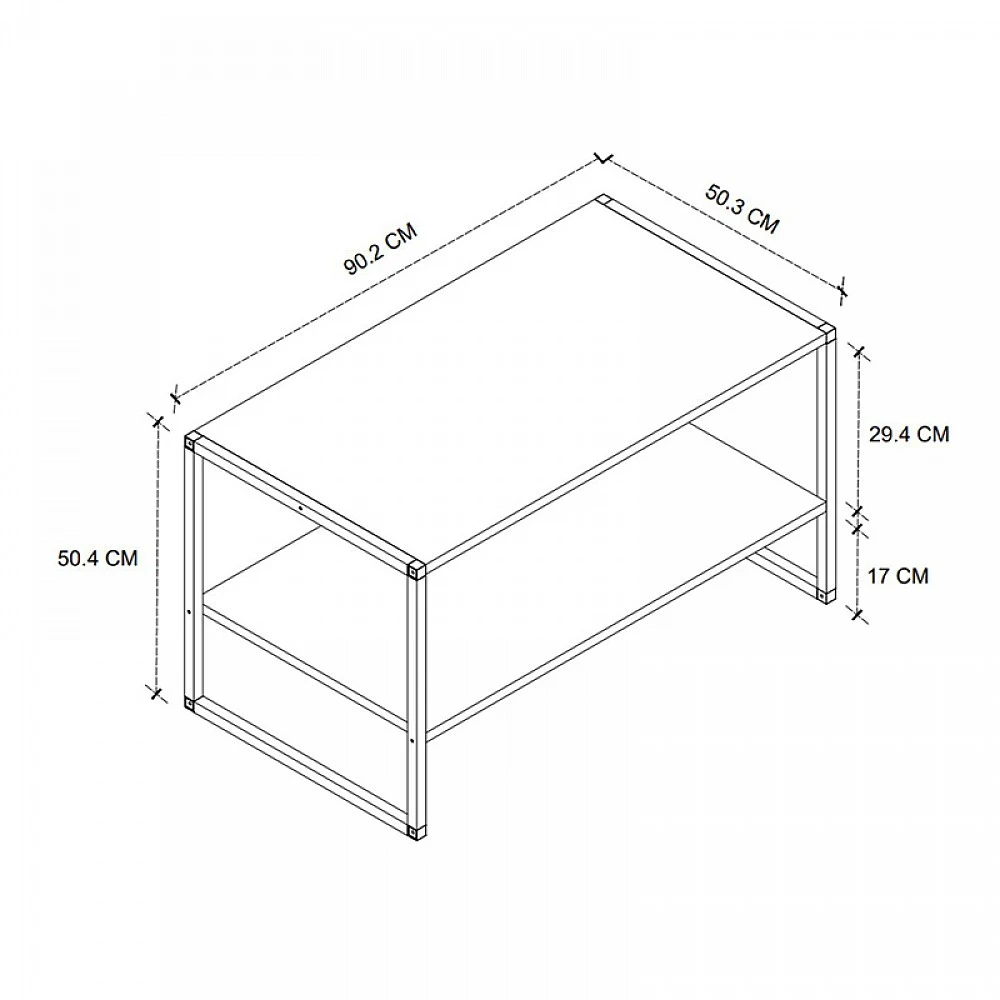 Τραπεζάκι σαλονιού Giza Megapap χρώμα rustic καρυδί 90,2x50,3x50,4εκ. Τραπεζάκι σαλονιού Giza Megapap χρώμα rustic καρυδί 90,2x50,3x50,4εκ.