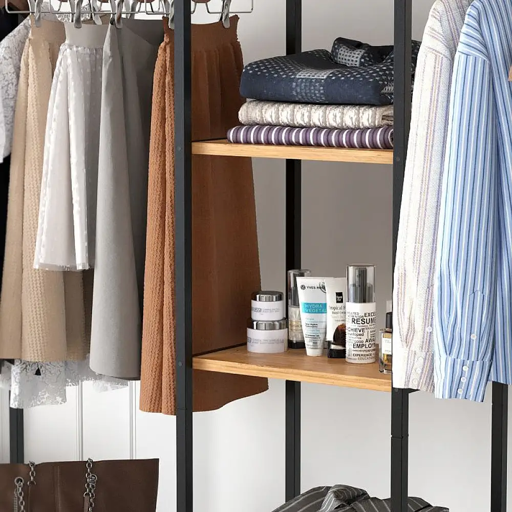 Ντουλάπα ρούχων ανοιχτή - Έπιπλο εισόδου Openix Megapap χρώμα pine oak 171,7x34,2x180,7εκ. | GP041-0126,1