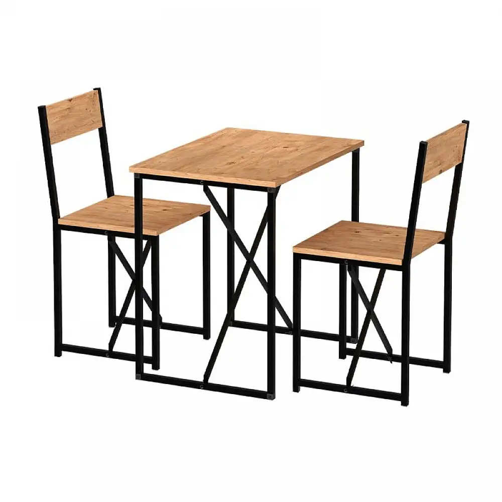 Τραπεζαρία Maysa Megapap Σετ 3 τμχ χρώμα pine oak 72,5x52,5x71,8εκ. | GP041-0127,1