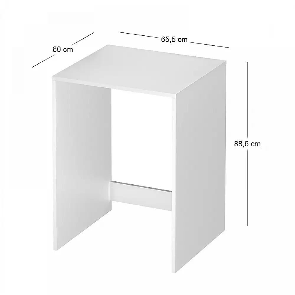 Έπιπλο πλυντηρίου Pinar Megapap χρώμα λευκό 65,5x60x88,6εκ. | GP041-0132,1