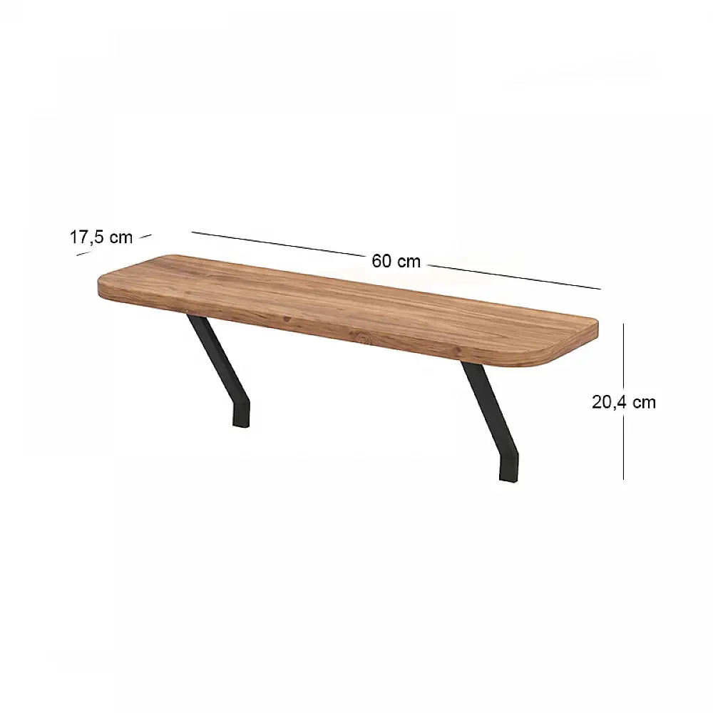 Ραφιέρα τοίχου Barca Megapap χρώμα pine oak 60x17,5x20,4εκ. | GP041-0134,1