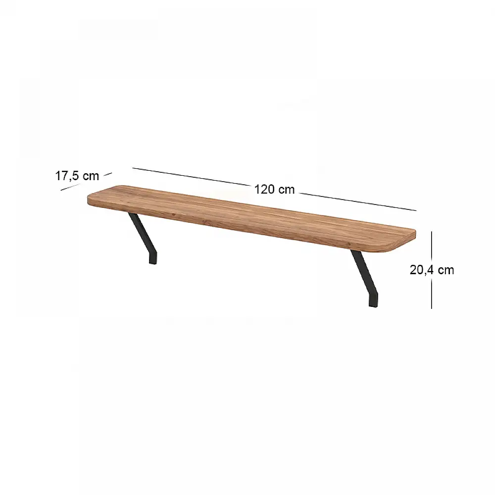 Ραφιέρα τοίχου Barca Megapap χρώμα pine oak 120x17,5x20,4εκ. | GP041-0136,1