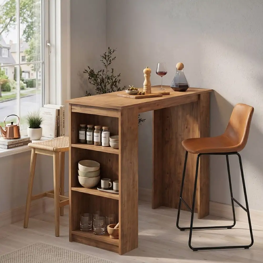 Τραπέζι μπαρ Toska Megapap χρώμα pine oak 120x50x103,6εκ. | GP041-0137,1
