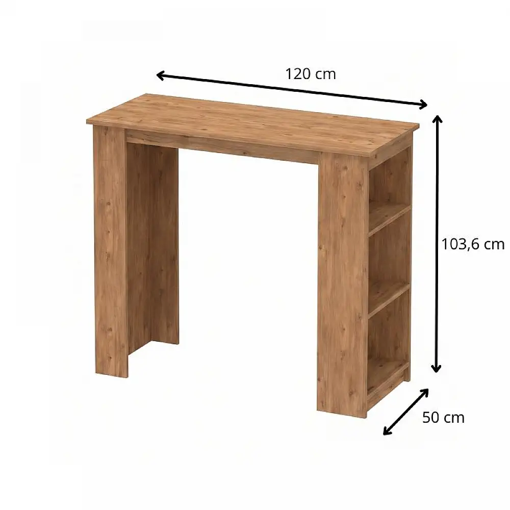 Τραπέζι μπαρ Toska Megapap χρώμα pine oak 120x50x103,6εκ. | GP041-0137,1