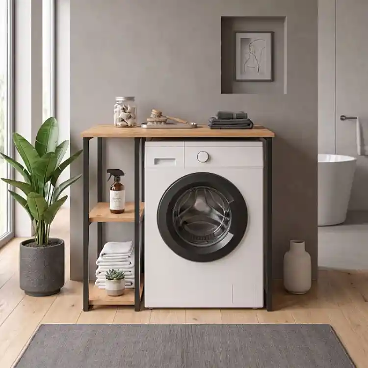 Έπιπλο πλυντηρίου Verno Megapap χρώμα pine oak 90x59,8x92,8εκ. | GP041-0138,1