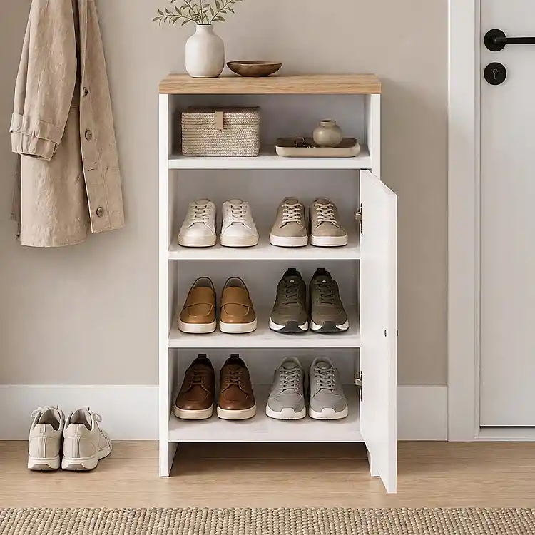 Παπουτσοθήκη - Ντουλάπι Talsa Megapap χρώμα λευκό - sapphire oak 50x35,3x86εκ. | GP041-0141,1