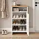 Παπουτσοθήκη - Ντουλάπι Talsa Megapap χρώμα λευκό - sapphire oak 50x35,3x86εκ. | GP041-0141,1