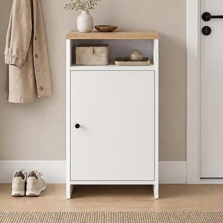 Παπουτσοθήκη - Ντουλάπι Talsa Megapap χρώμα λευκό - sapphire oak 50x35,3x86εκ. | GP041-0141,1