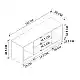 Έπιπλο τηλεόρασης Bahama Megapap χρώμα λευκό - sapphire oak 120x35x46,5εκ. | GP041-0142,1