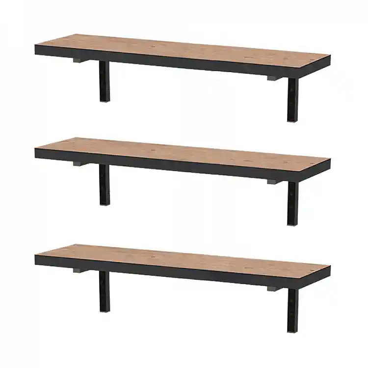 Ραφιέρα τοίχου Versa Megapap 3 τεμαχίων χρώμα pine oak 80x19x17εκ. | GP041-0144,1