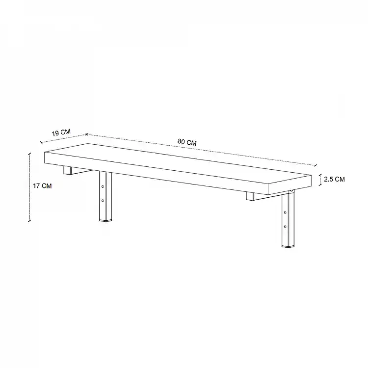 Ραφιέρα τοίχου Versa Megapap 3 τεμαχίων χρώμα pine oak 80x19x17εκ. | GP041-0144,1