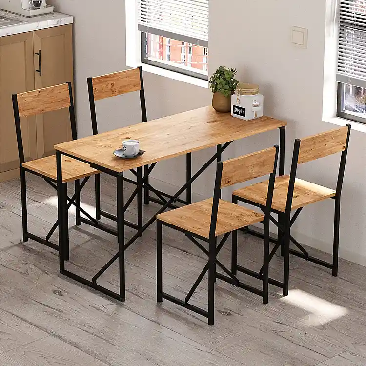 Σετ τραπεζαρία 5τμχ Maysa Megapap χρώμα pine oak 120x52,7x71,8εκ. | GP041-0145,1