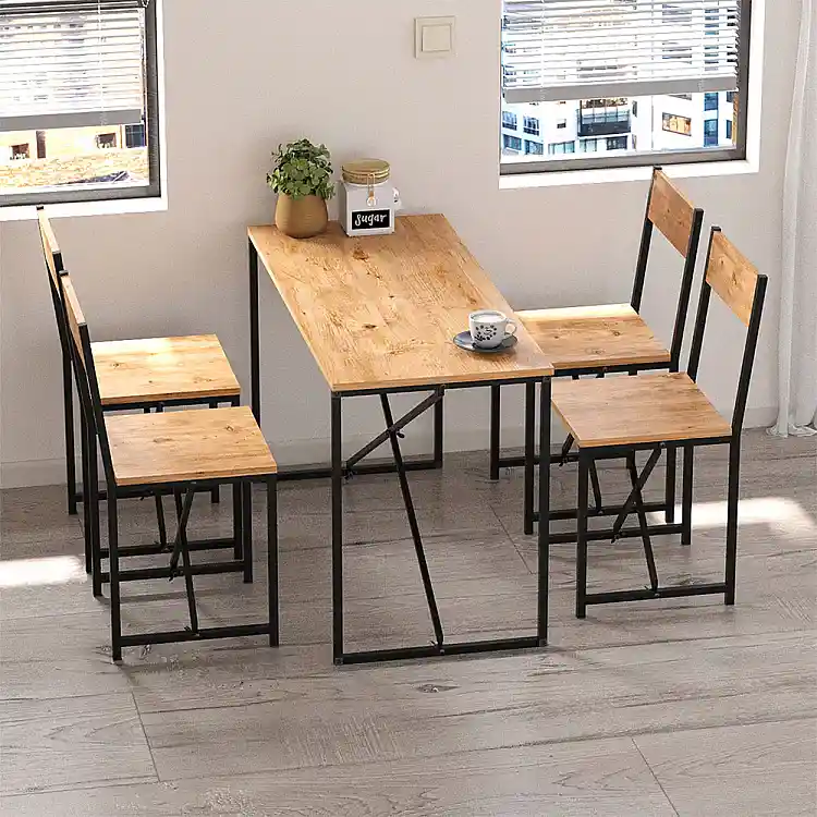 Σετ τραπεζαρία 5τμχ Maysa Megapap χρώμα pine oak 120x52,7x71,8εκ. | GP041-0145,1