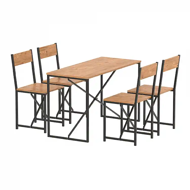 Σετ τραπεζαρία 5τμχ Maysa Megapap χρώμα pine oak 120x52,7x71,8εκ. | GP041-0145,1