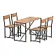 Σετ τραπεζαρία 5τμχ Maysa Megapap χρώμα pine oak 120x52,7x71,8εκ. | GP041-0145,1