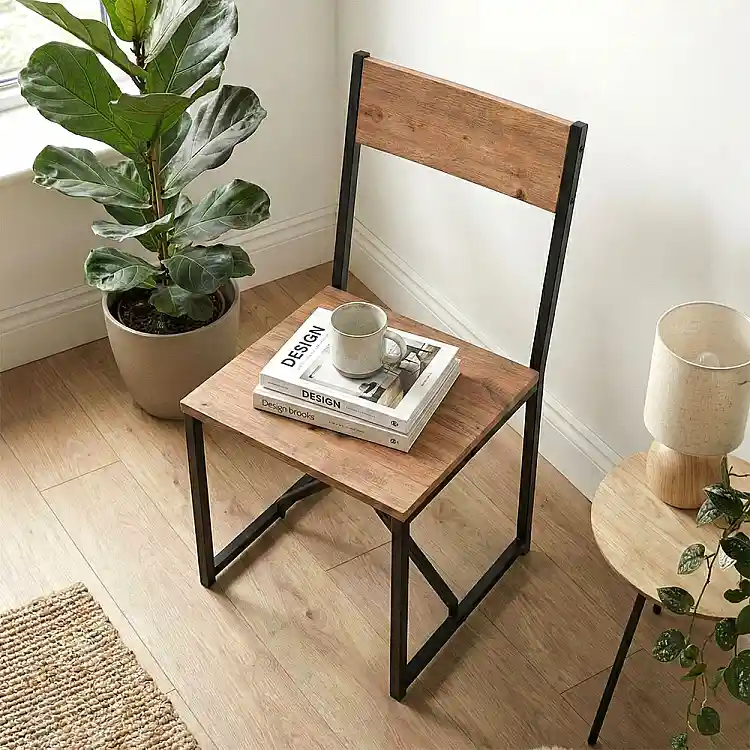 Καρέκλα τραπεζαρίας Maysa Megapap χρώμα μαύρο - pine oak 40,2x42,5x84,7εκ. | GP041-0146,1