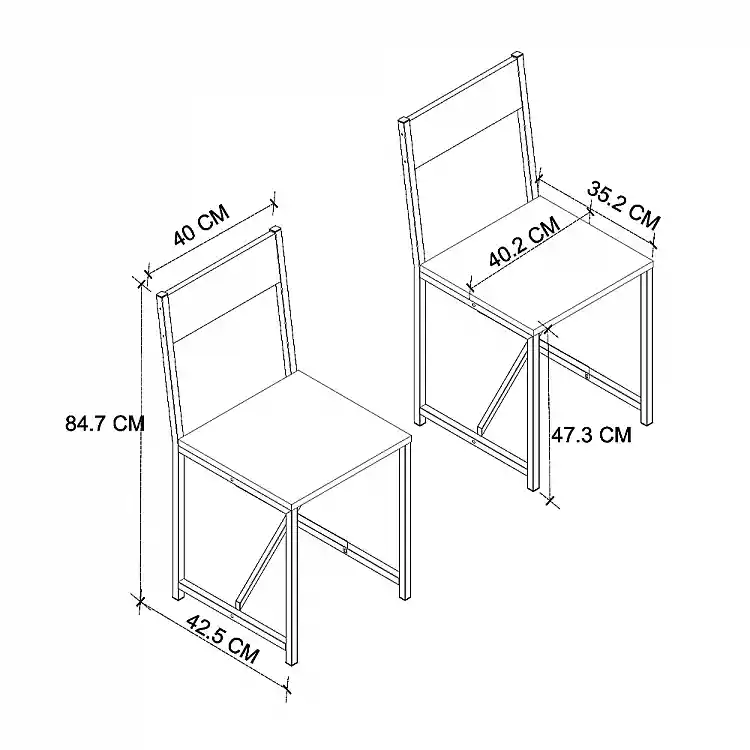 Καρέκλα τραπεζαρίας Maysa Megapap χρώμα μαύρο - pine oak 40,2x42,5x84,7εκ. | GP041-0146,1