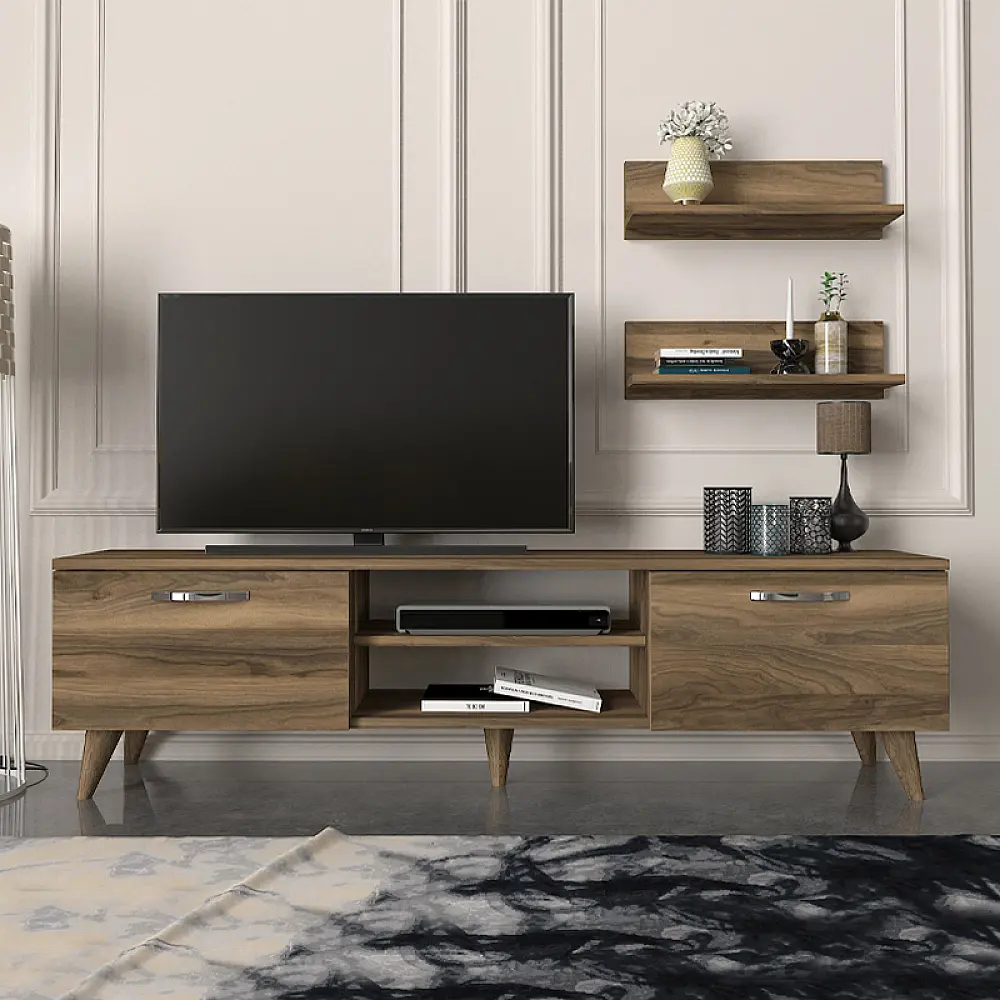 Έπιπλο τηλεόρασης Colin Megapap χρώμα καρυδί 150x29,5x40,6εκ. - GP042-0007,3 Έπιπλο τηλεόρασης Colin Megapap χρώμα καρυδί 150x29,5x40,6εκ. - GP042-0007,3