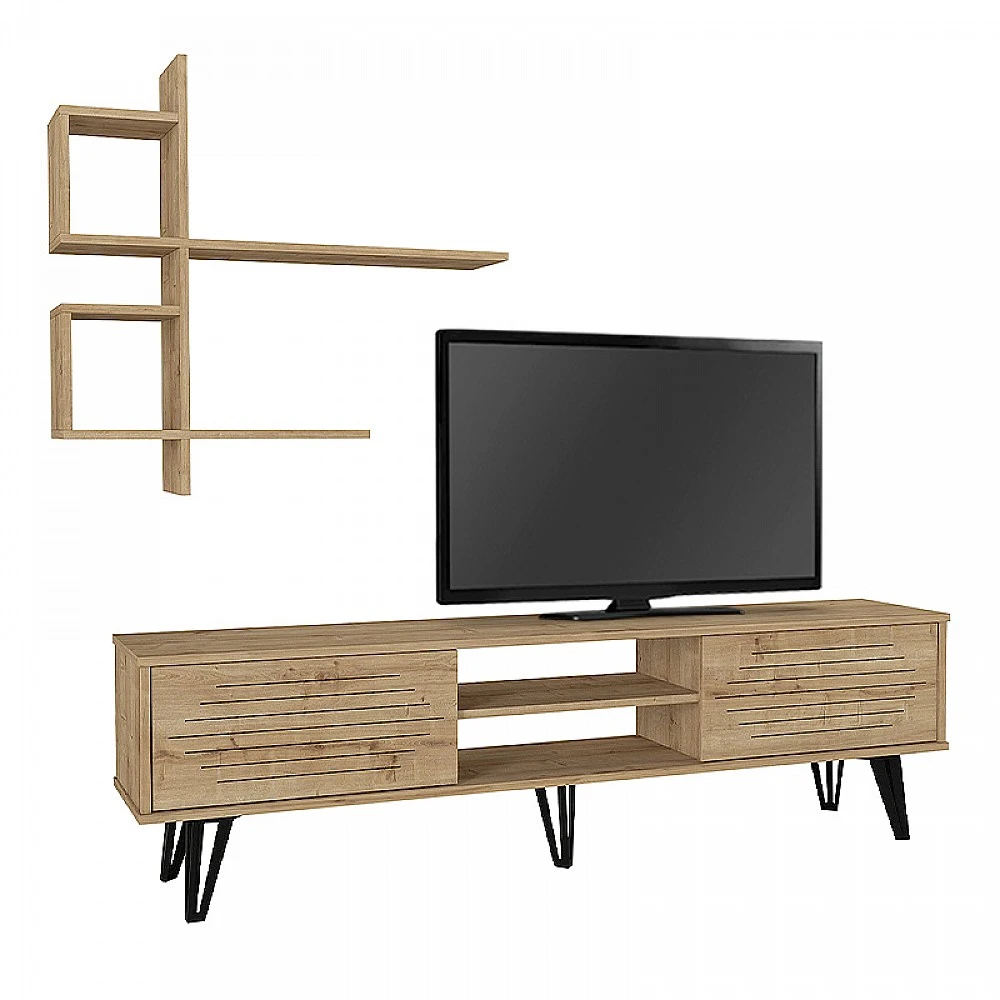 Σύνθεση τηλεόρασης Salerno Megapap χρώμα sapphire oak 180x35x51εκ. Σύνθεση τηλεόρασης Salerno Megapap χρώμα sapphire oak 180x35x51εκ.