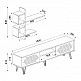 Σύνθεση τηλεόρασης Salerno Megapap χρώμα sapphire oak 180x35x51εκ. Σύνθεση τηλεόρασης Salerno Megapap χρώμα sapphire oak 180x35x51εκ.