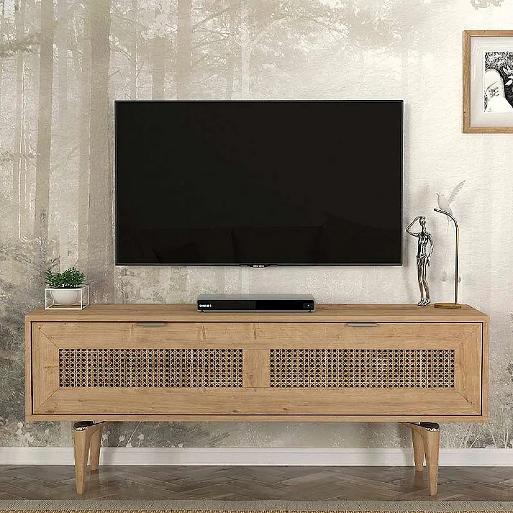 Έπιπλο τηλεόρασης Sirona Megapap χρώμα sapphire oak 140x30x55εκ. - GP042-0022,1